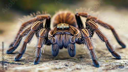 Close up of a Blue Tarantula Spider photo