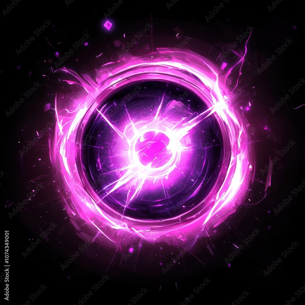 Obraz premium Glowing purple orb