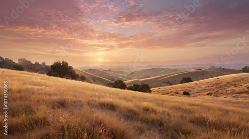 sunset in the mountains