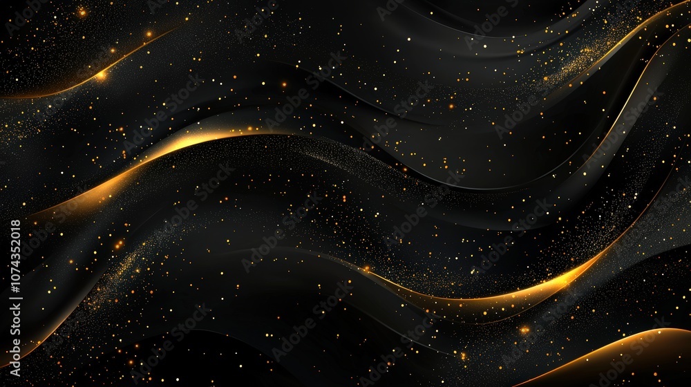 Black & gold waves Black & gold waves