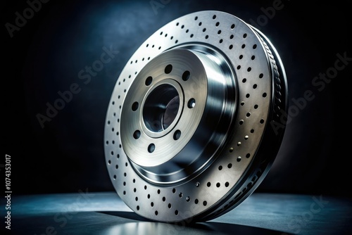 Low Light Photography of Brake Disc Outline for Automotive Enthusiasts and Mechanics