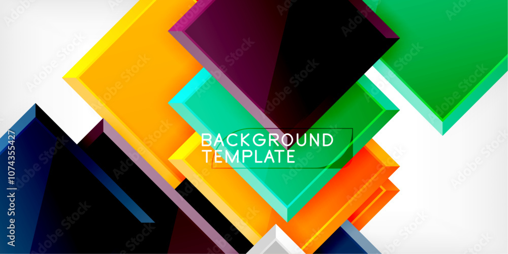 Glass toy style square shapes abstract design. Vector Illustration For Wallpaper, Banner, Background, Card, Book Illustration, landing page Glass toy style square shapes abstract design. Vector Illustration For Wallpaper, Banner, Background, Card, Book Illustration, landing page