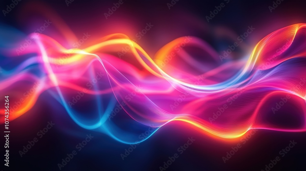 Abstract colorful waves