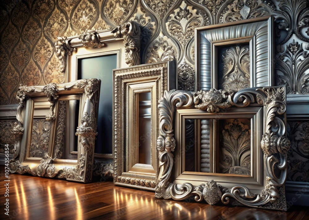 Luxurious Platinum Frames with Elegant Patterns in Drone Photography for Interior Design Inspiration Luxurious Platinum Frames with Elegant Patterns in Drone Photography for Interior Design Inspiration