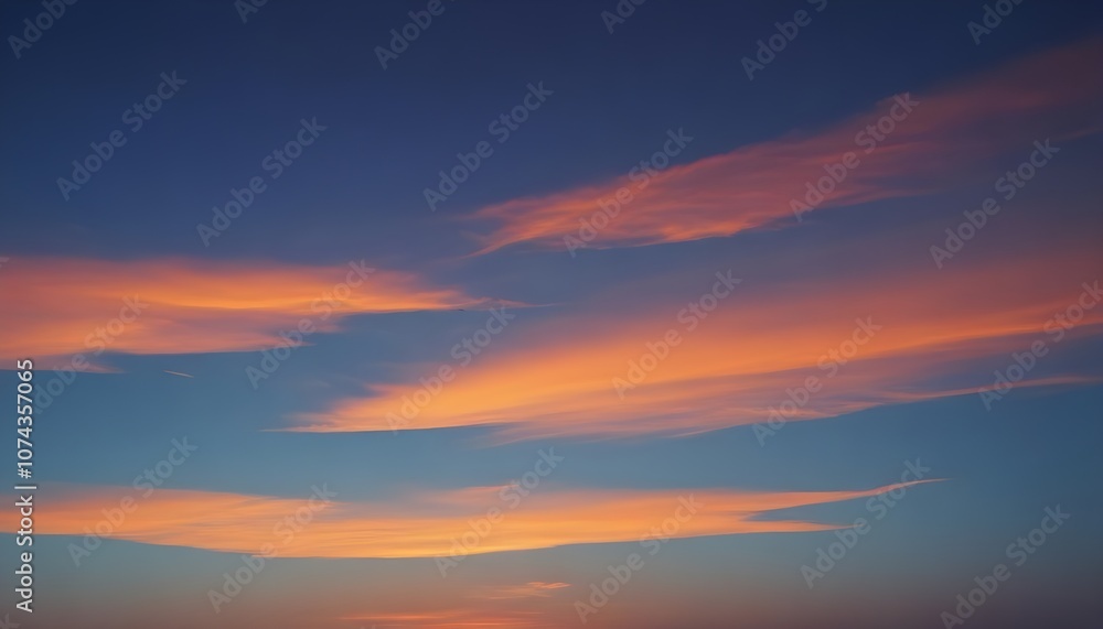 Beautiful sky with soft gradient colors transitioning from blue to vibrant orange at sunset time
Beautiful sky with soft gradient colors transitioning from blue to vibrant orange at sunset time