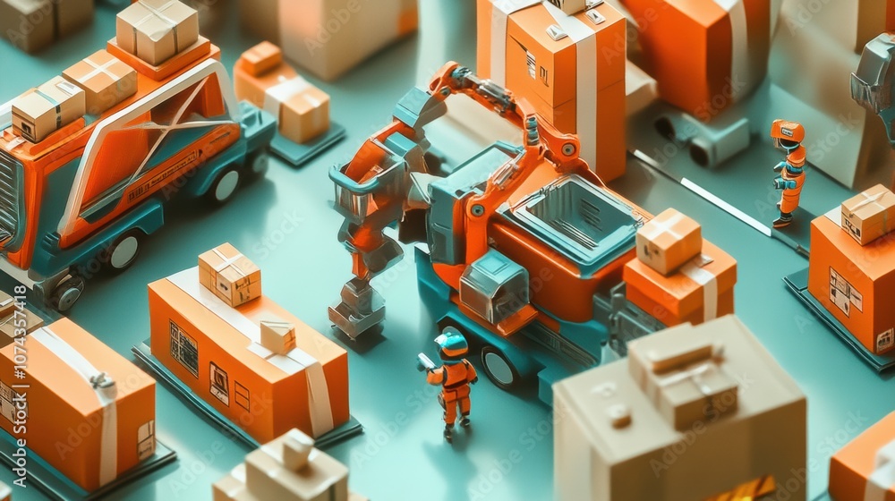 Team of Robots Sorting Packages by Size and Weight Team of Robots Sorting Packages by Size and Weight