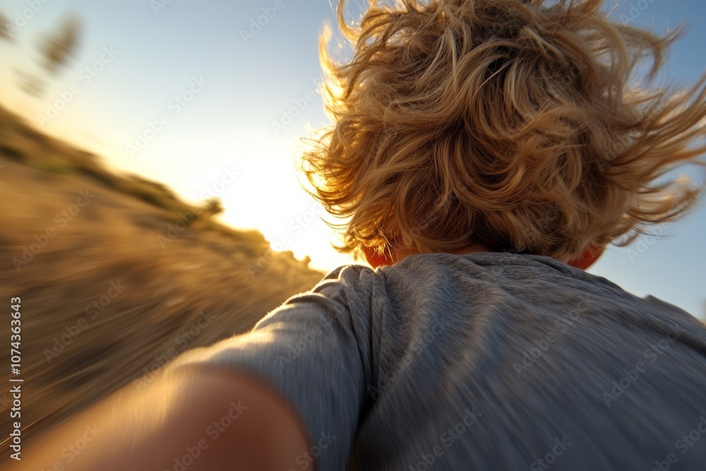 A man with his hair blowing in the wind A man with his hair blowing in the wind