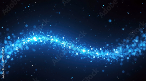 Wallpaper Mural Christmas holiday blue light trails with snowflakes Torontodigital.ca