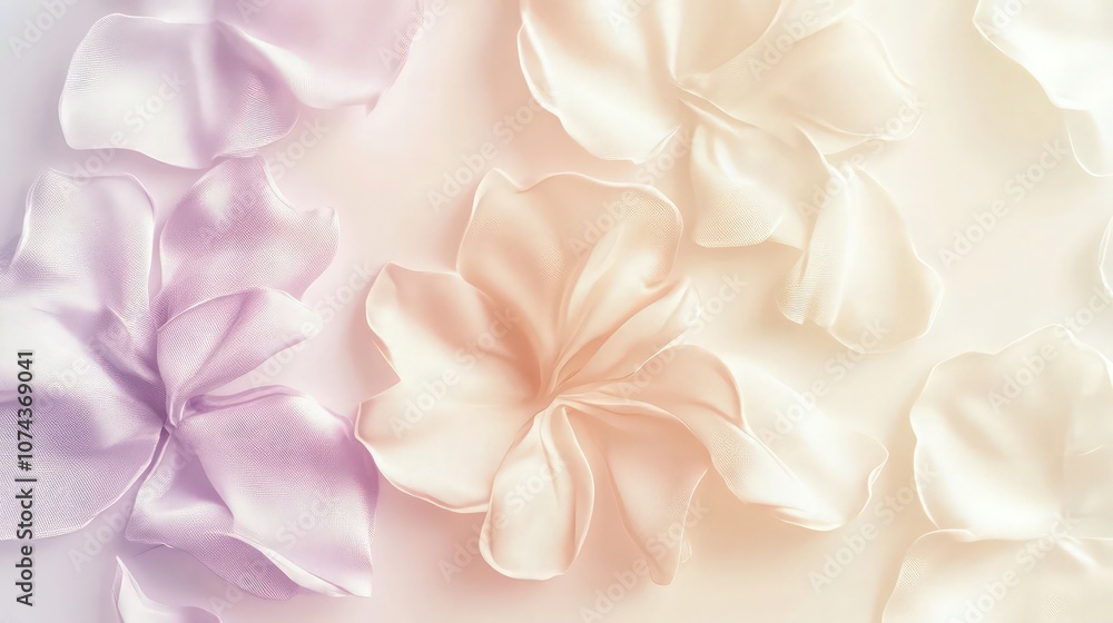 Fototapeta premium Gradient transitioning from pale lavender to creamy beige, softly glowing to create a dreamy, vintage-inspired atmosphere,