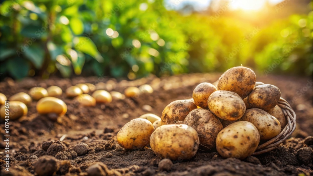 Fresh potato just harvested from the farm , organic, agriculture, root vegetable, natural, raw, healthy, agriculture, soil, farming Fresh potato just harvested from the farm , organic, agriculture, root vegetable, natural, raw, healthy, agriculture, soil, farming