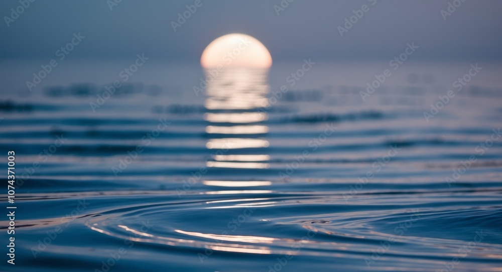 Moonlight Reflecting on Rippling Water at Night. Moonlight Reflecting on Rippling Water at Night.