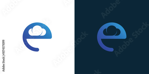 cloud logo in the initials E