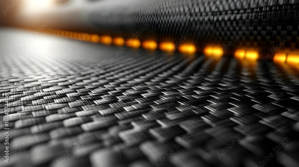 Fototapeta premium Abstract Black and Orange Pattern - 3D Illustration