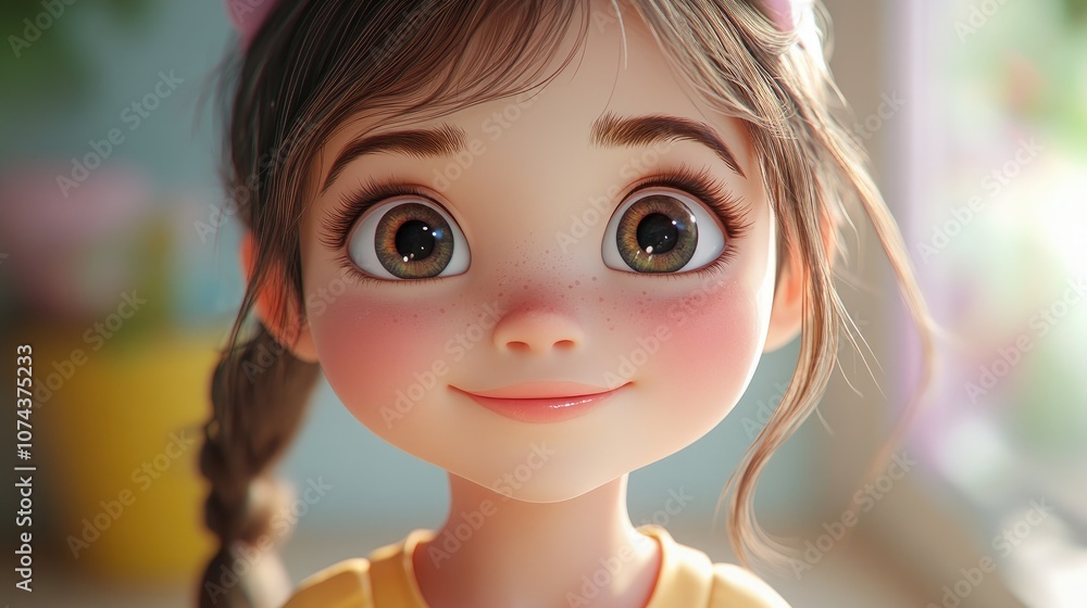 Sweet portrait of a beautiful little girl with sparkling eyes and a joyful smile perfect for children s photography Sweet portrait of a beautiful little girl with sparkling eyes and a joyful smile perfect for children s photography