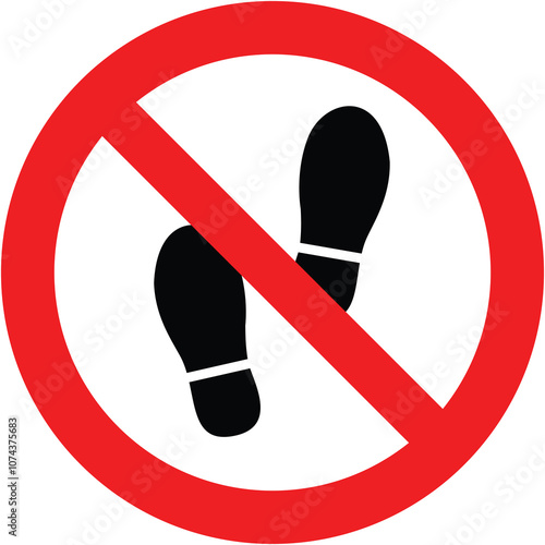 Forbidden Sign, No Walking