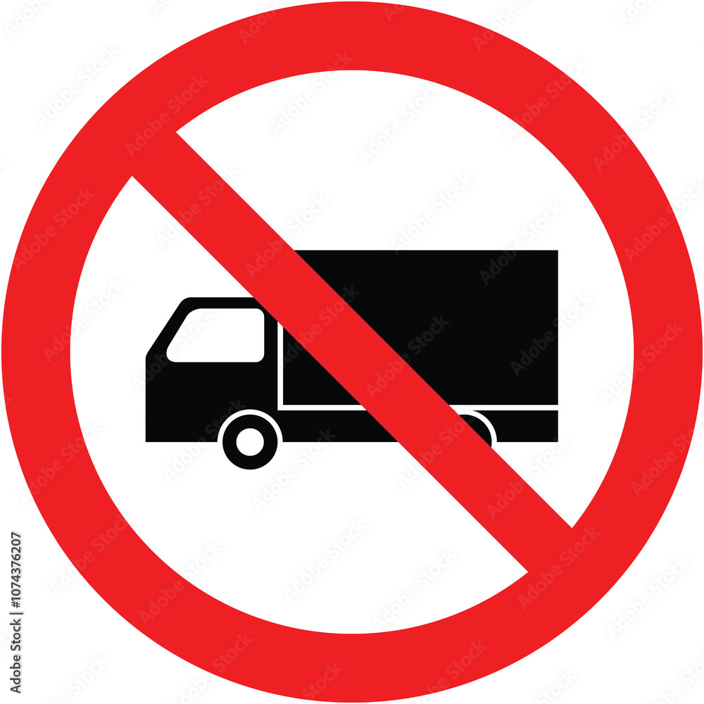 Forbidden Sign, No Truck Forbidden Sign, No Truck