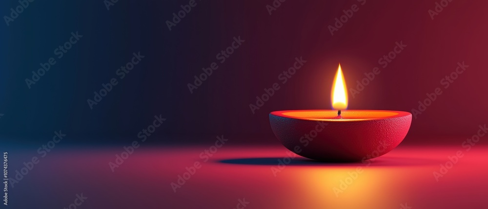 Single candle glows bright Single candle glows bright