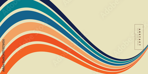 Abstract Stripe Lines Retro Vintage Colors Background Wallpapers Vector