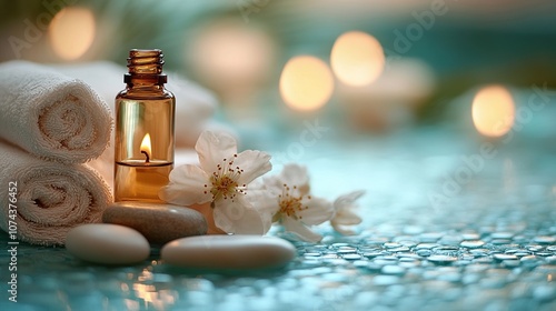 Spa Relaxation:  Aromatic Oils, Stones & Flowers photo