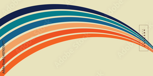 Abstract Stripe Lines Retro Vintage Colors Background Wallpapers Vector