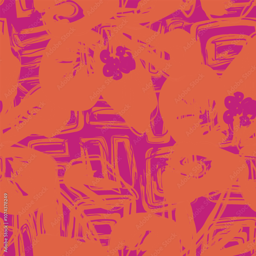 Colourful Abstract Floral Seamless Pattern Design Colourful Abstract Floral Seamless Pattern Design