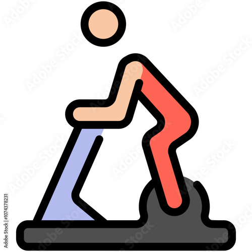exercise bicycle filled line icon