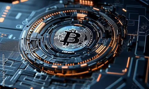 Wallpaper Mural Abstract digital representation of a circuit board with glowing elements. Torontodigital.ca