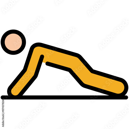 push up filled line icon