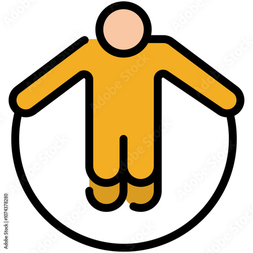 jump rope filled line icon