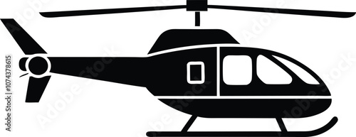 helicopter silhouette, helicopter icon vector black aircraft