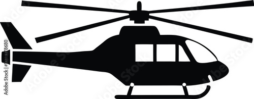 helicopter silhouette, helicopter icon vector black aircraft