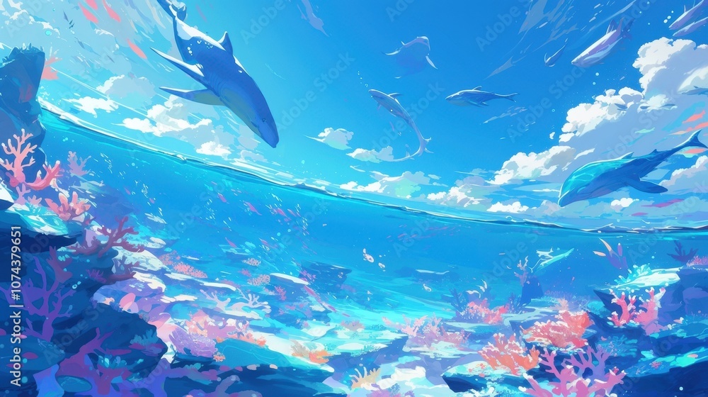 The vibrant coral ecosystem was filled with tiny sparkling fragments that seemed to dance and shimmer in the waters currents. The vibrant coral ecosystem was filled with tiny sparkling fragments that seemed to dance and shimmer in the waters currents.