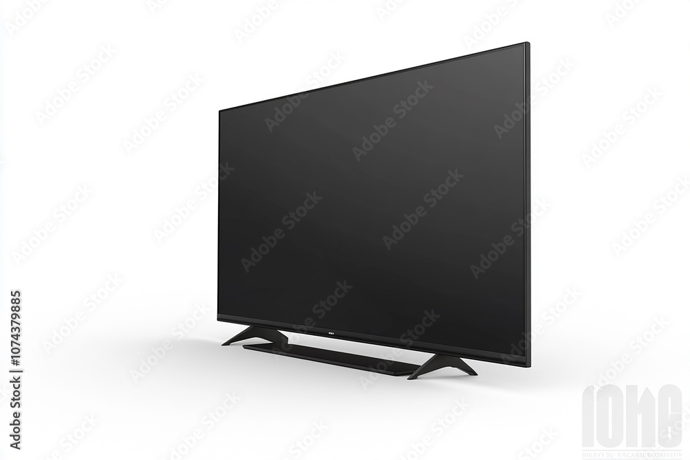 Smart TV Mockup ,Black display, with white background