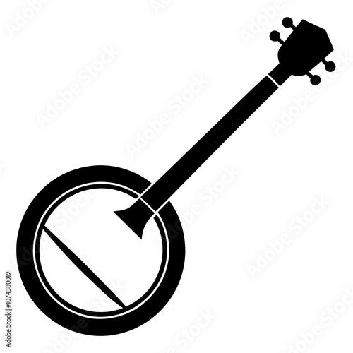 Banjo Silhouette vector illustration