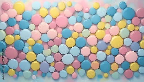 カラフルで柔らかいドット colorful and soft dots