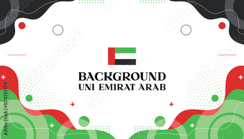 Abstract United Arab Emirates Background with Flag Colors