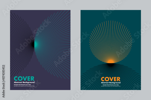 Abstract vector background design featuring radiant lines forming dynamic shapes, perfect for digital and print applications.