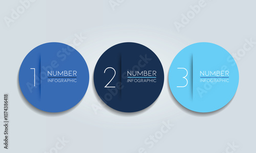 3 elements scheme, diagram. Three connected circles. Infographic template.