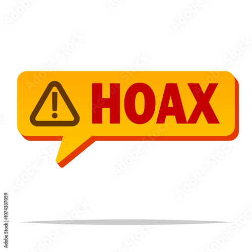 Hoax speech bubble sign vector isolated illustration