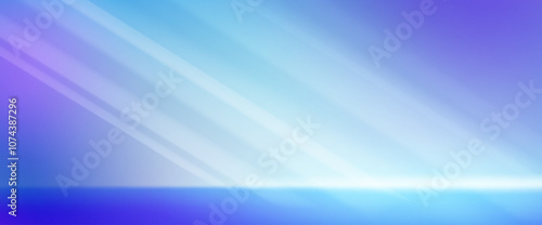 Smooth gradient background from deep blue to purple with soft light beams spreading across limbo studio setup. Realistic 3d vector bg for product photography or digital content presentation.