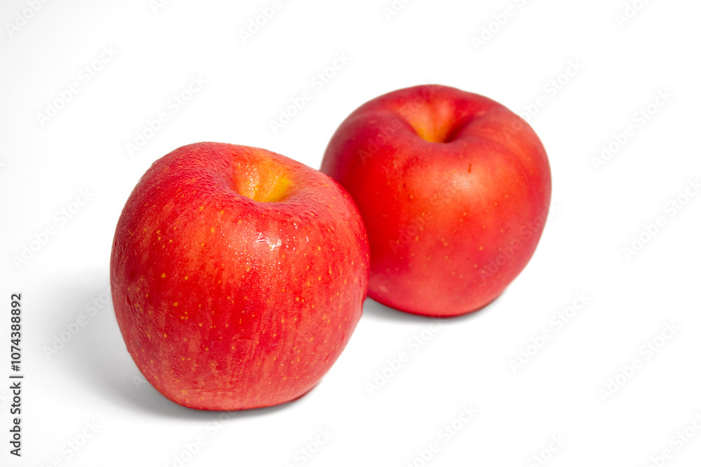 Red apples on isolated white background Red apples on isolated white background