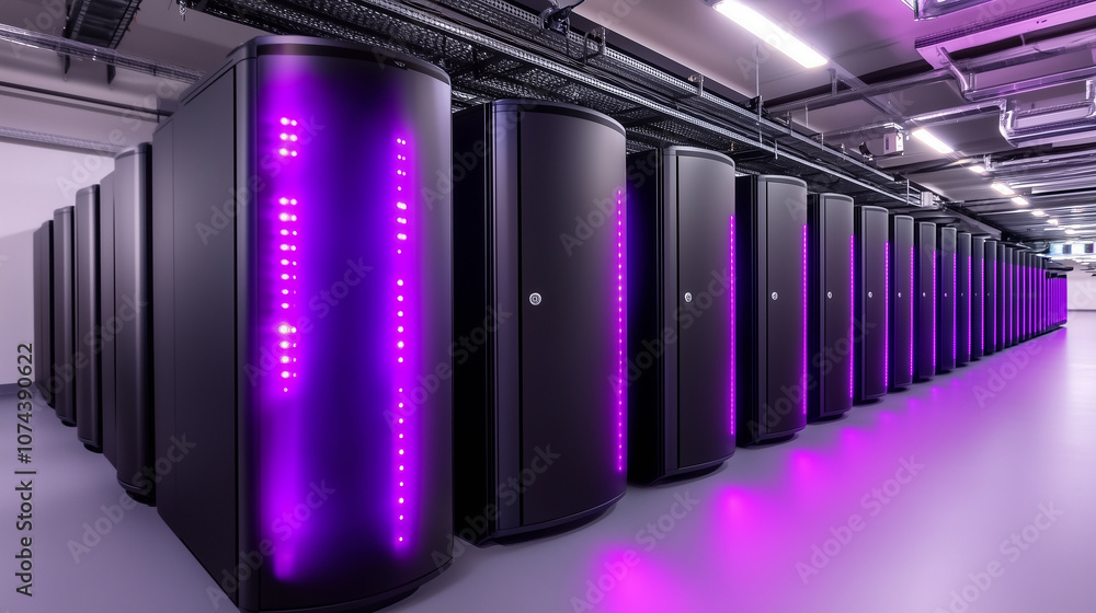 Rows of Supercomputers in a Data Center Rows of Supercomputers in a Data Center