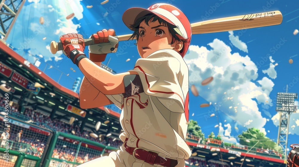 Obraz premium Dynamic Moments: A Young Athlete's Journey