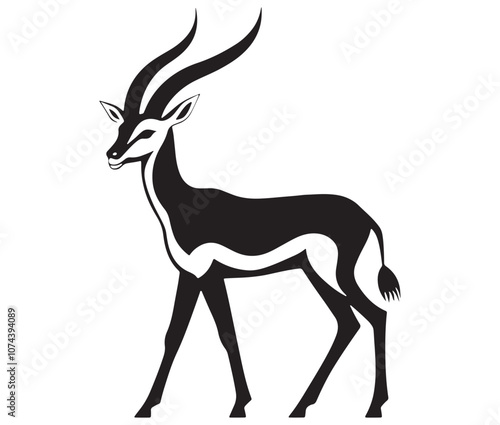 Silhouette of an antelope, Silhouette of a goat