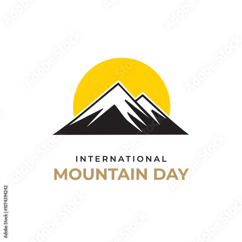 International mountain day design template