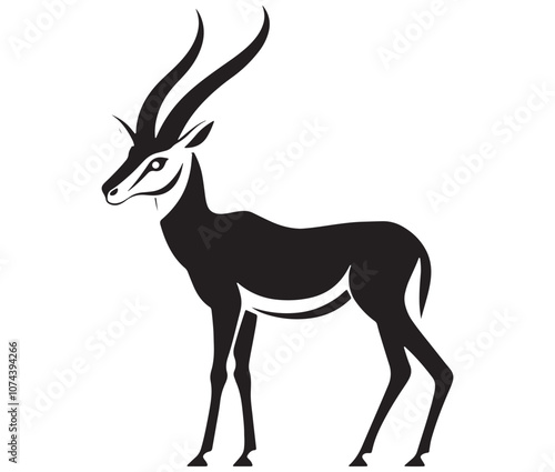 Silhouette of an antelope, Silhouette of a goat