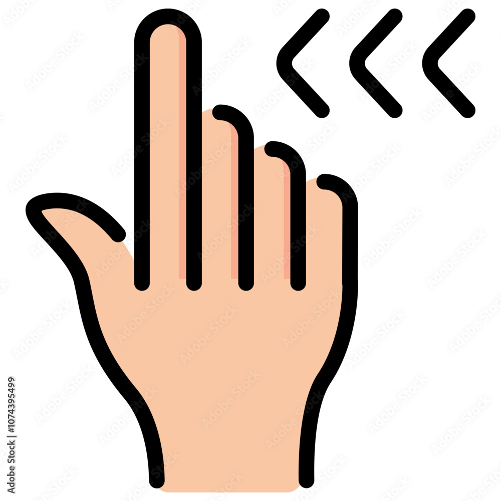 Obraz premium swipe left filled line icon