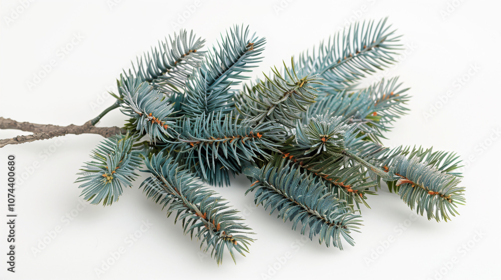 New Year Christmas tree toy, branches of a christmas tree, New Year decorations on white background New Year Christmas tree toy, branches of a christmas tree, New Year decorations on white background