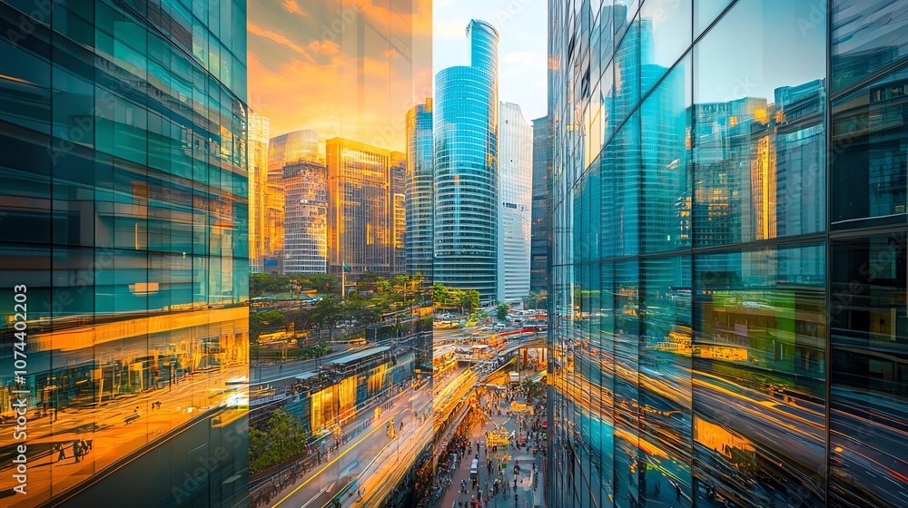 Fototapeta premium Explore how urban architecture shapes city life and culture