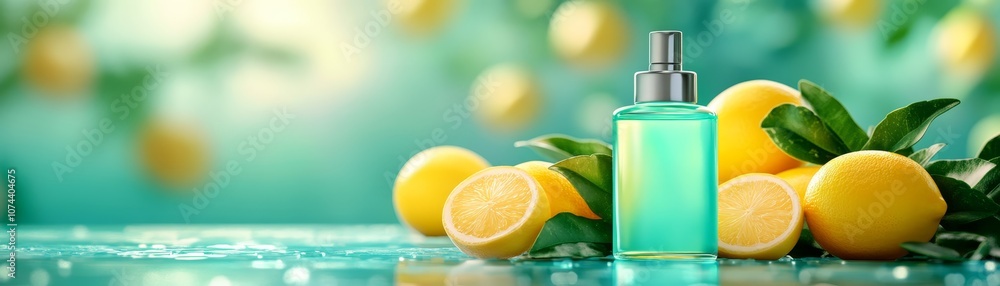 Zesty lemon oil and fresh lemons, a burst of citrus for aromatherapy, skincare, culinary delights Zesty lemon oil and fresh lemons, a burst of citrus for aromatherapy, skincare, culinary delights